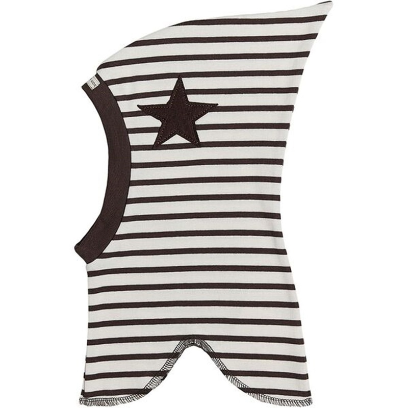 Racing Kids Balaclava Top Star Stripe Brown\/White