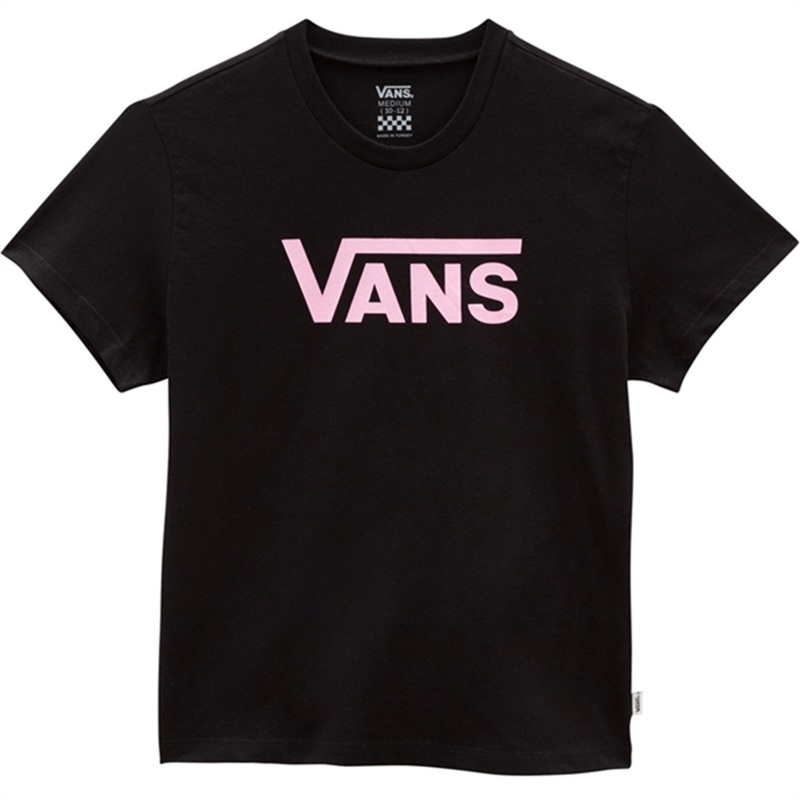 VANS Flying V Crew Girls T-shirt Black\/Begonia Pink