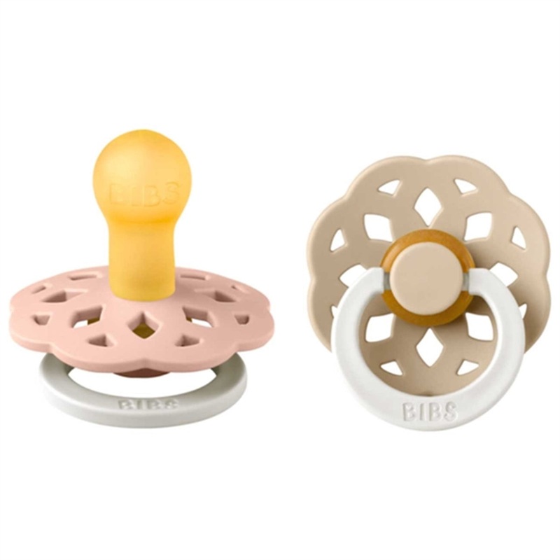 Bibs Boheme Latex Pacifier 2-pack Blush\/Vanilia