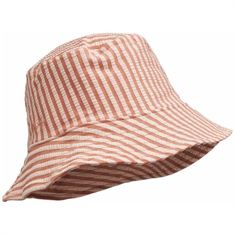 Liewood Matty Stripe Sunhat Seersucker Tuscany Rose\/Sandy