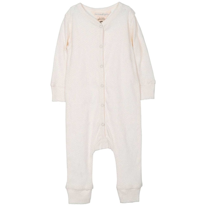 Serendipity Offwhite\/Pointelle Rib Baby Suit