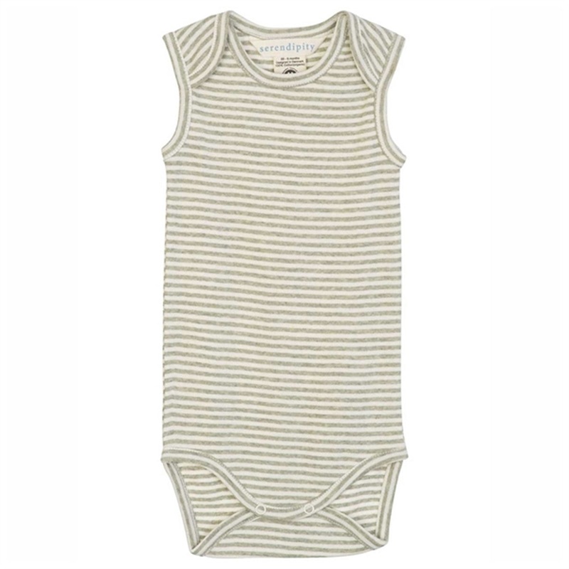Serendipity Sage\/Offwhite Baby Tank Stripe Body