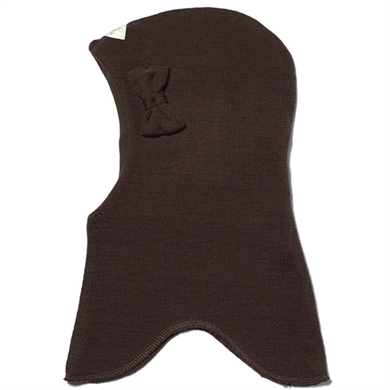 Racing Kids Balaclava Wool\/Cotton 3-layered Chocolate Brown