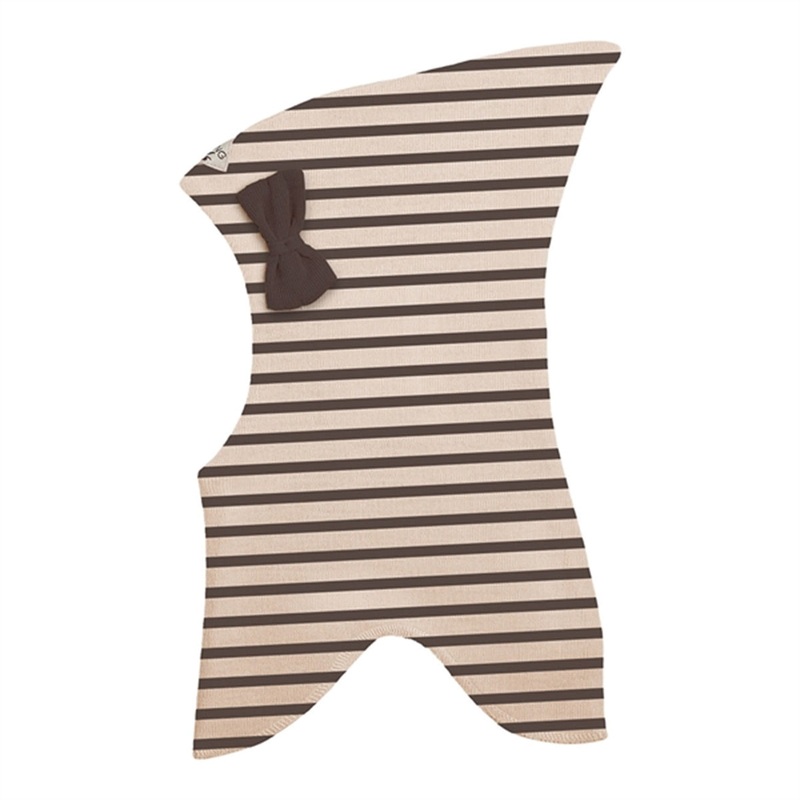 Racing Kids Top Balaclava Wool\/Cotton Bow 3-layered Chocolate Brown\/Eggs