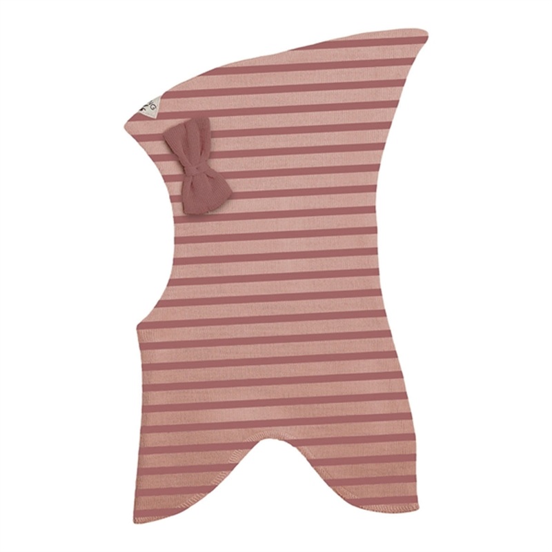 Racing Kids Top Balaclava Wool\/Cotton Bow 3-layered Wild Rose\/Dusty Rose