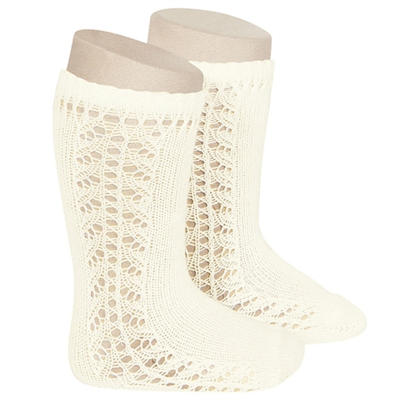 Cndor Openwork Knee Socks Beige