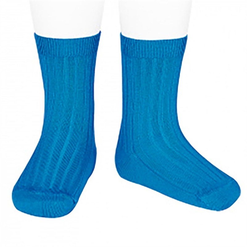 Cndor Socks Basic Rib Electric Blue