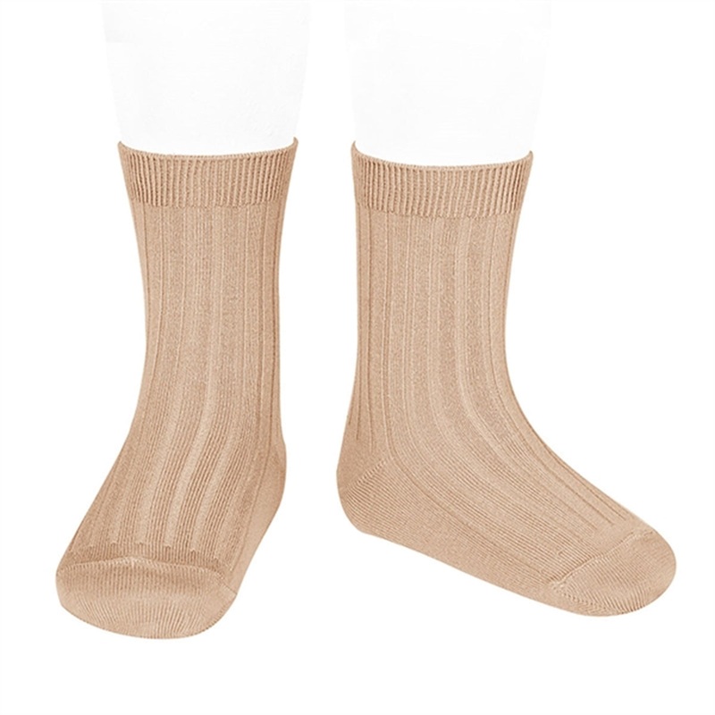 Cndor Socks Basic Rib Nougat