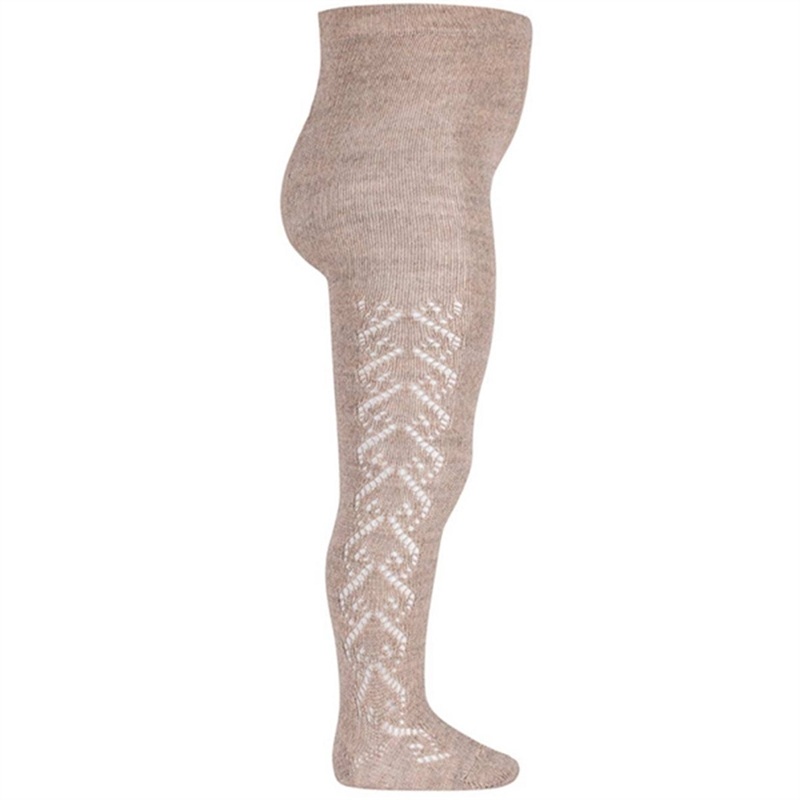 Cndor Wool Openwork Tights Nougat