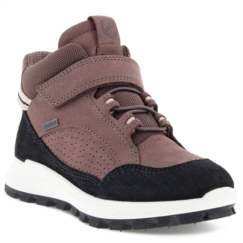 Ecco Exostrike Kids Ankle Boot Black\/Dusty Purple\/Dusty Purple