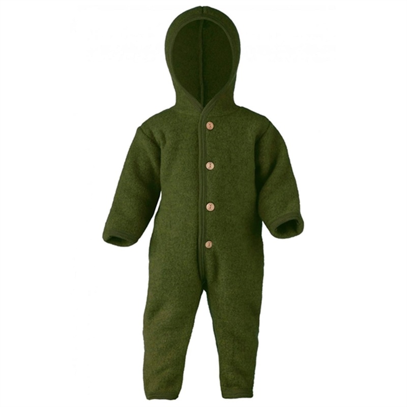 Engel Hooded Overall w. Buttons Reed Mlange