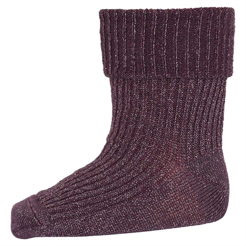MP 59046 Viscose\/Bamboo Ida Glitter Socks 180 Dark Grape