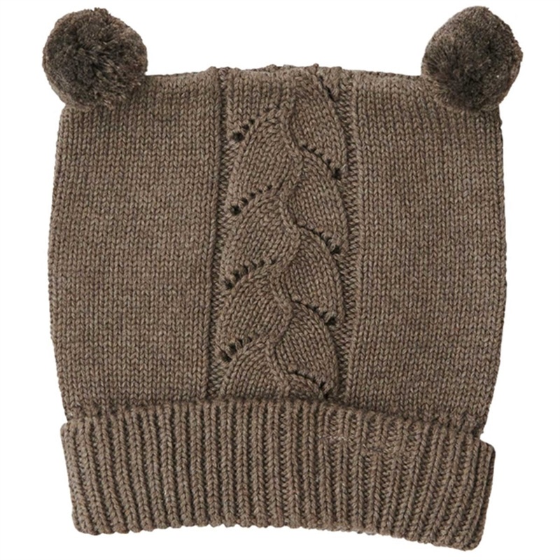 That’s Mine Earth Brown Melange Chapette Pointelle Knit Hat