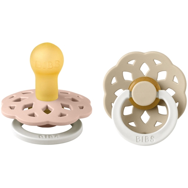 Bibs Boheme Latex Pacifier Glow 2-pak Blush\/Vanilla