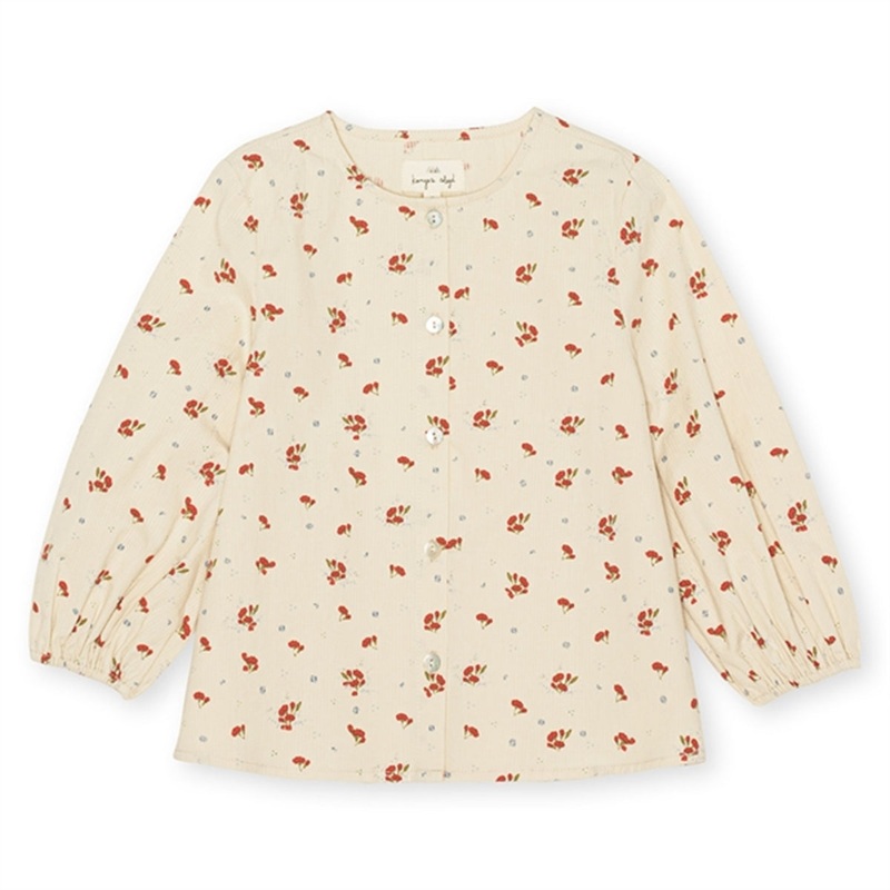 Konges Sljd Pluie De Fleur Red Como Pufrme Shirt