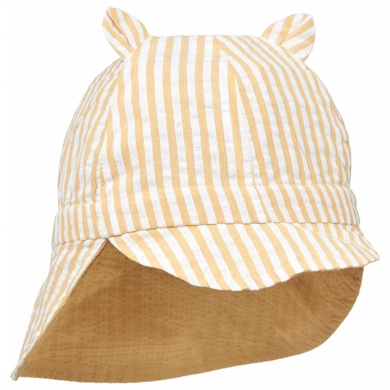 Liewood Gorm Reversible Seersucker Sun Hat Jojoba\/White