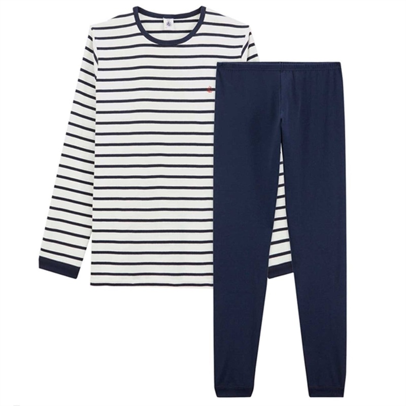 Petit Bateau Pyjamas White\/Blue Stripes