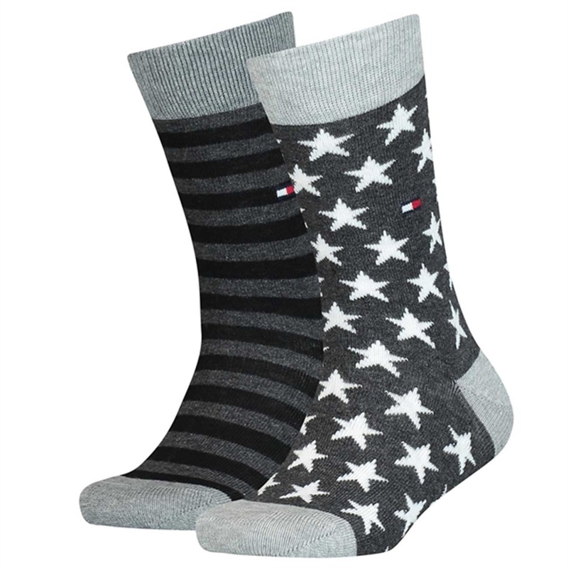 Tommy Hilfiger Kids 2-pack Socks Stars\/Black Striped