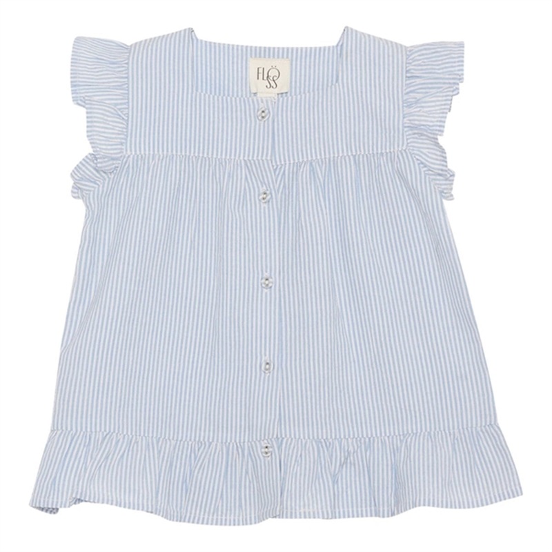 Flss Burst Blue Martha SS Top