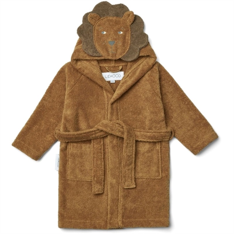 Liewood Lily Bathrobe Lion\/golden caramel mix