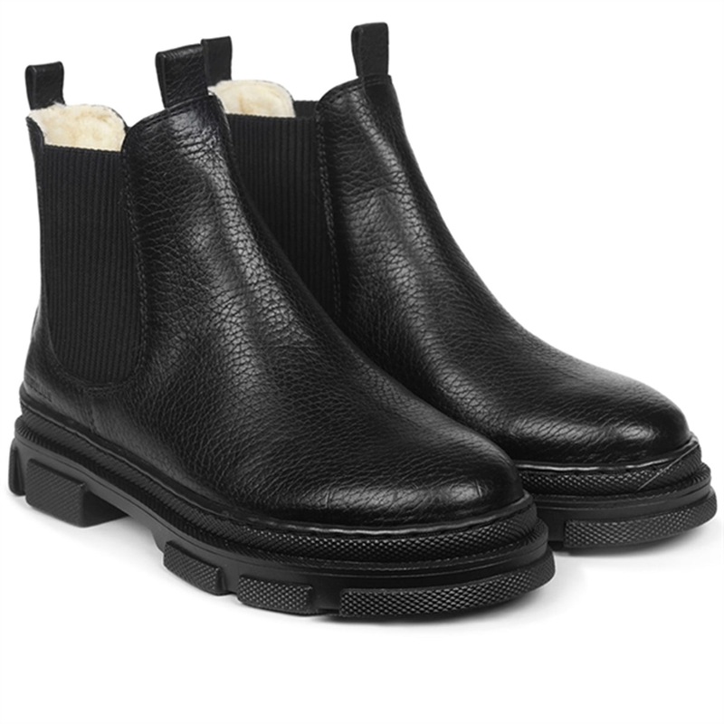 Angulus Boots w Elastic and Wool Lining Black\/Black