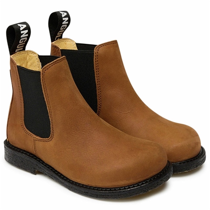 Angulus Chelsea Boots With Elastic Cognac\/Black