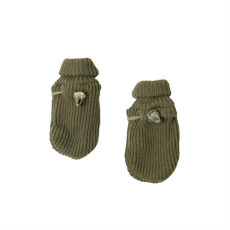Joha Wool Dark Beige Mittens 2-Layer W\/O Thumb