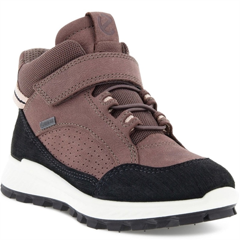 Ecco Exostrike Velcro Ankle Boot Black\/Dusty Purple