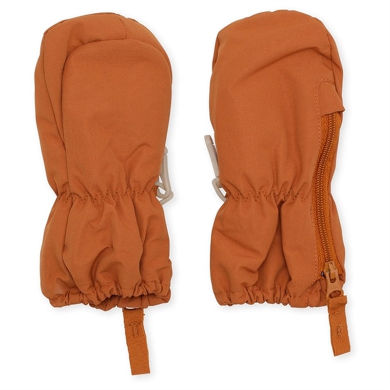 Konges Sljd Nohr Baby Snow Mittens Leather Brown
