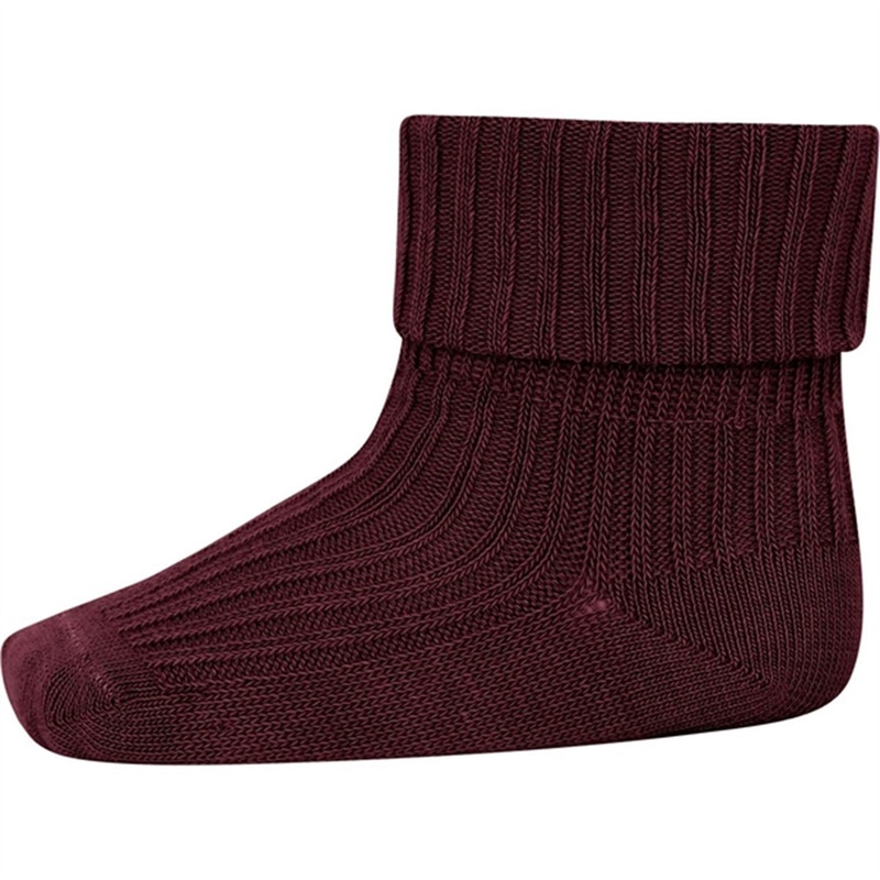MP 533 Cotton Rib Baby Socks 36 Grape Skin