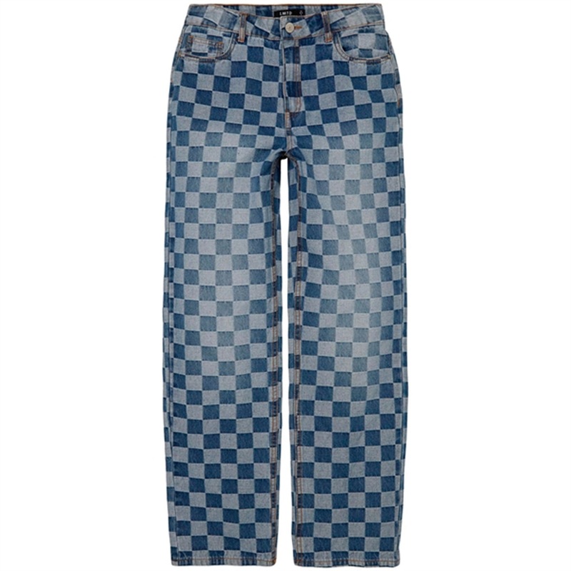 Name it Medium Blue Denim Checkizza Straight Jeans