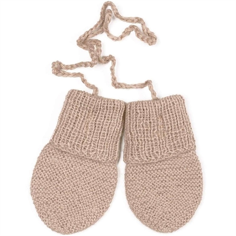 Huttelihut Alpaca Wool Baby Mittens Nougat