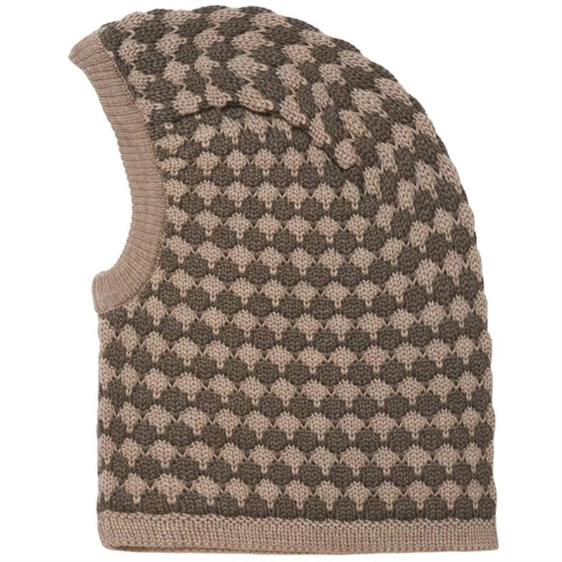 Huttelihut Wool Vejly Balaclava Camel\/Brown