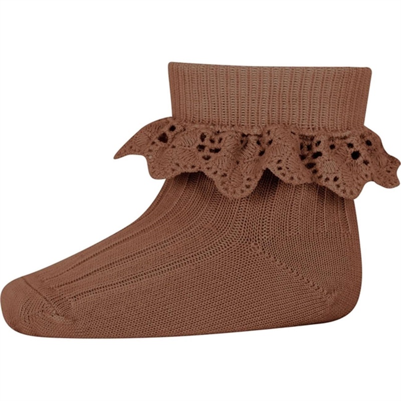 MP 59045 Lea Socks With Lace 34 Peacan Pie