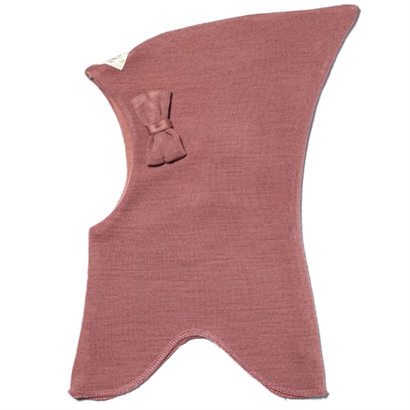 Racing Kids Top Balaclava Wool\/Cotton Bow Old Rose