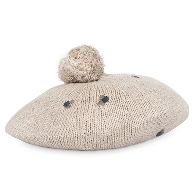 That’s Mine Pistachio Shell Melange Bibou Knitted Beret Blueberry