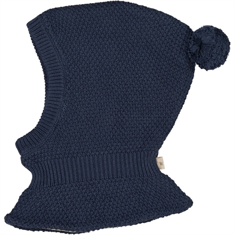 Wheat Knitted Balaclava Pomi Sea Storm