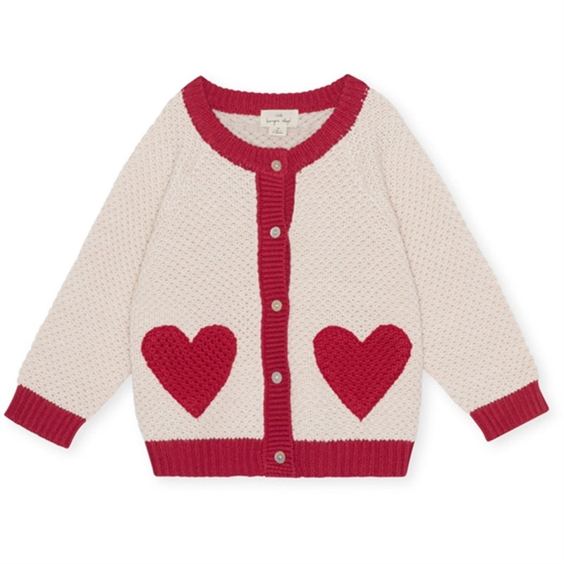 Konges Sljd Heart Mix Arc Strik Wool Cardigan