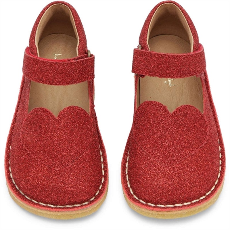 Konges Sljd Shoe Minnie Coeur Glitter Christmas Red
