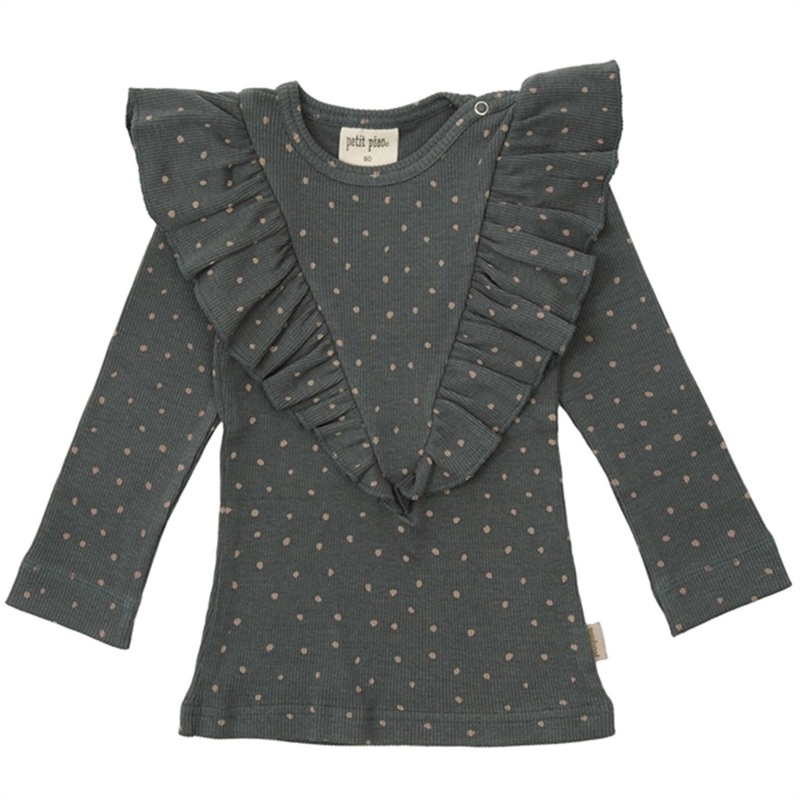 Petit Piao Turbulence\/Woodrose Frill Dot Modal Blouse