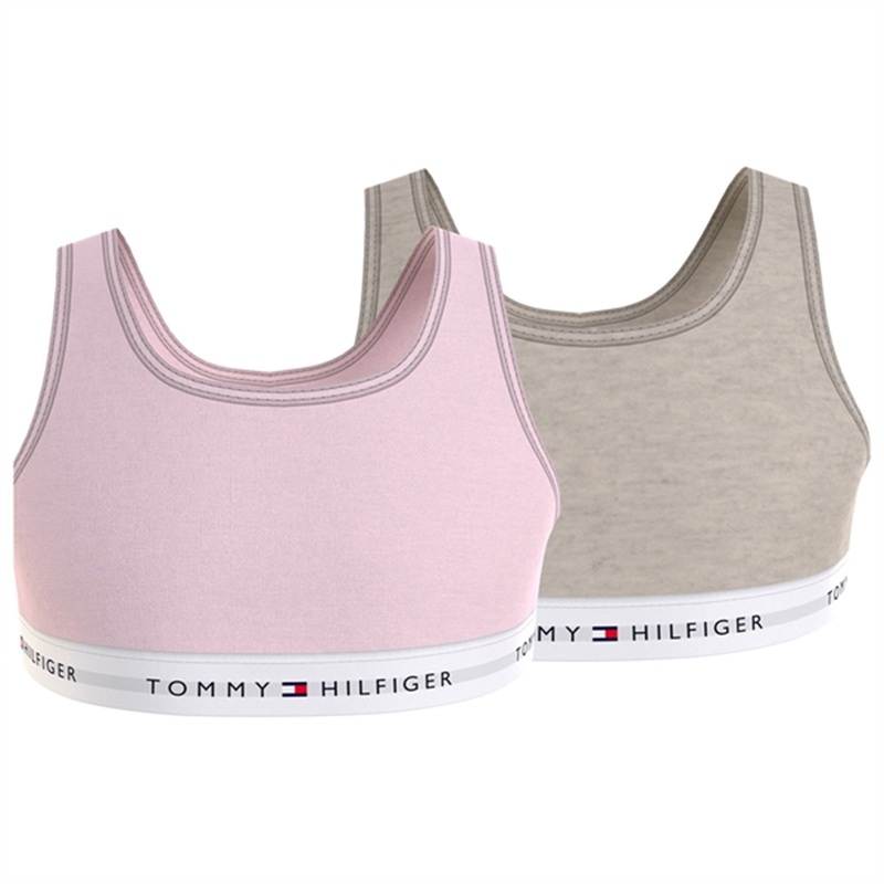 Tommy Hilfiger Bralette 2-Pack Pale Pink \/ Oatmeal Heather