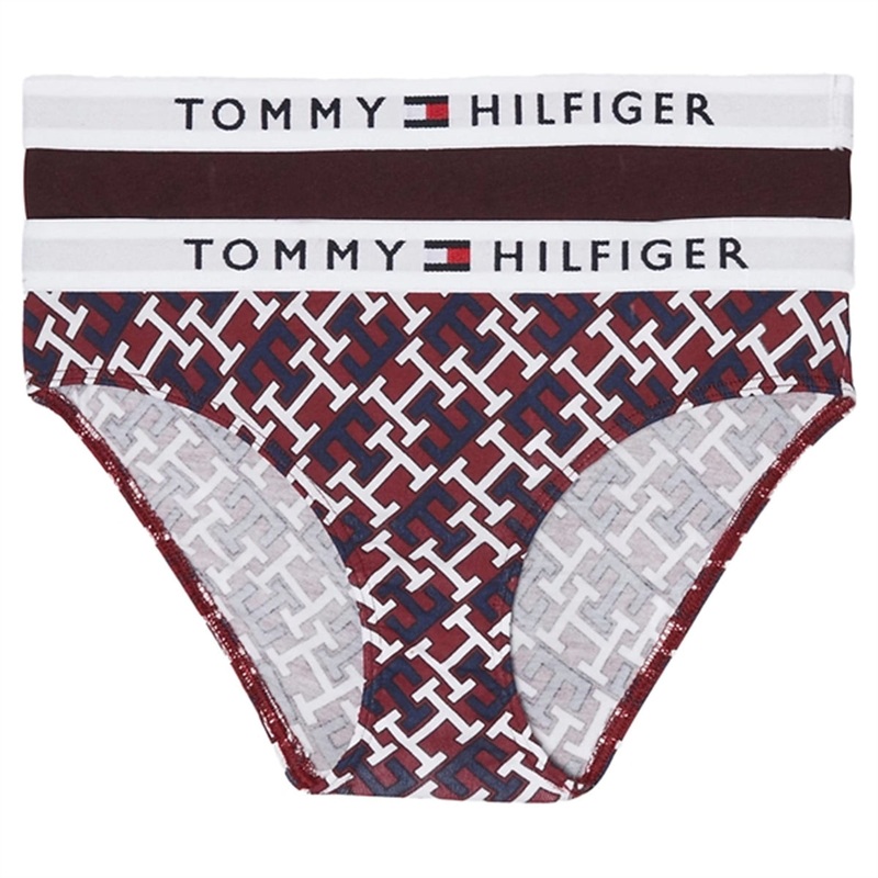 Tommy Hilfiger Panties 2-Pak Monogram \/ Deep Burgundy