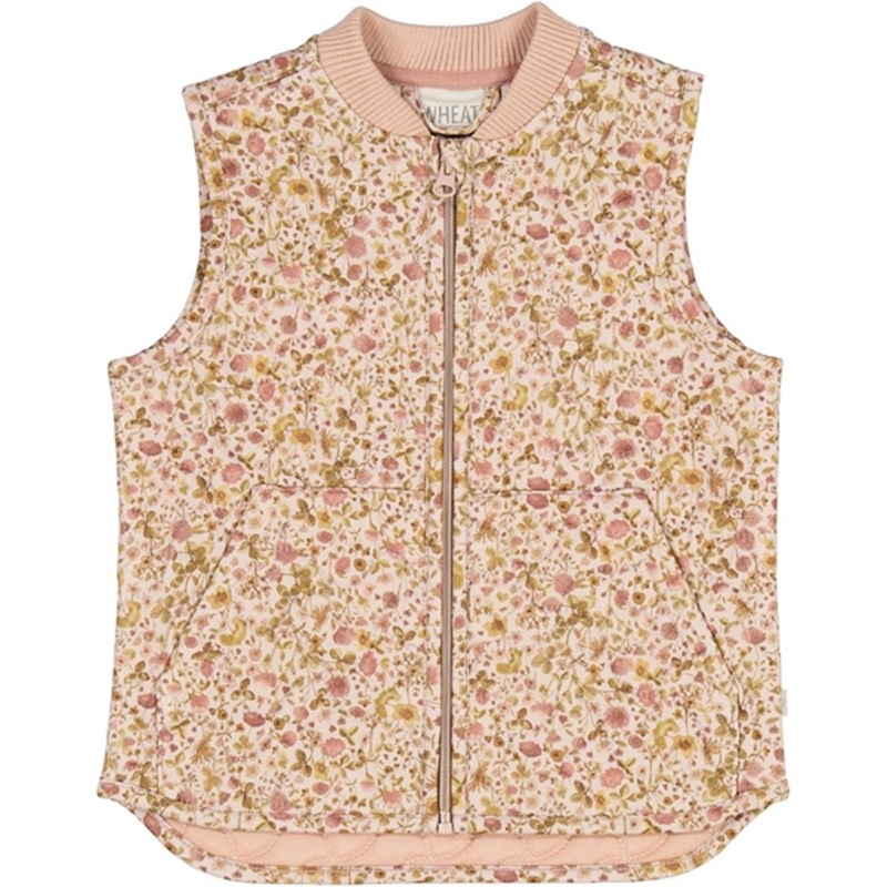 Wheat Thermo Watercolor Flora Vest Gilet Ede