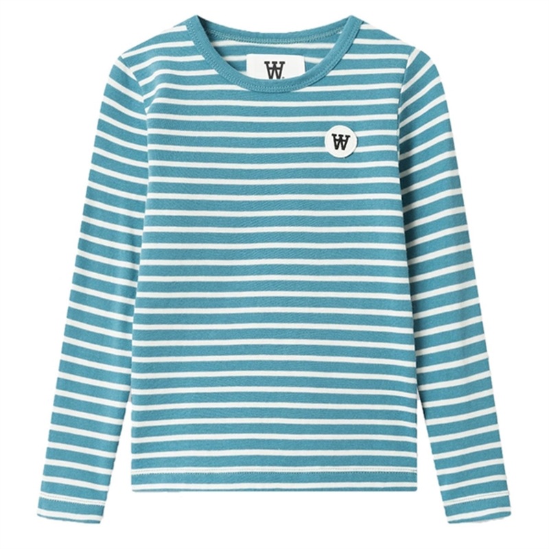 Wood Wood Bright Blue\/Off White Stripes Kim Shirt