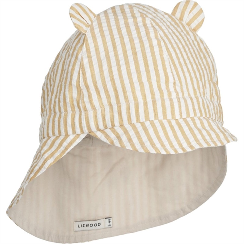 Liewood Gorm Sun Hat Stripe Yellow Mellow\/Crme