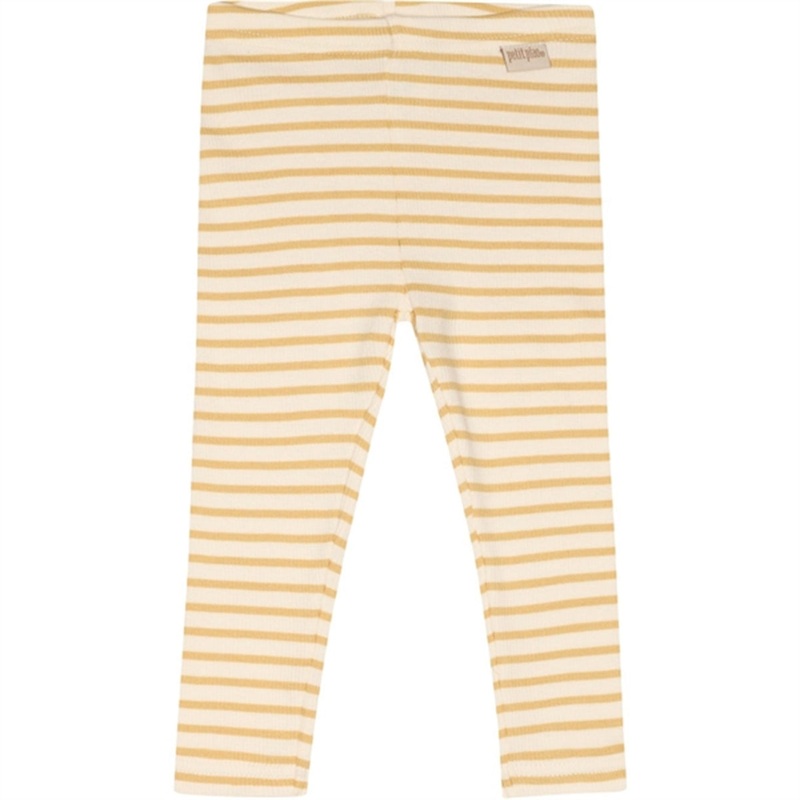 Petit Piao Yellow Corn\/Offwhite Modal Leggings