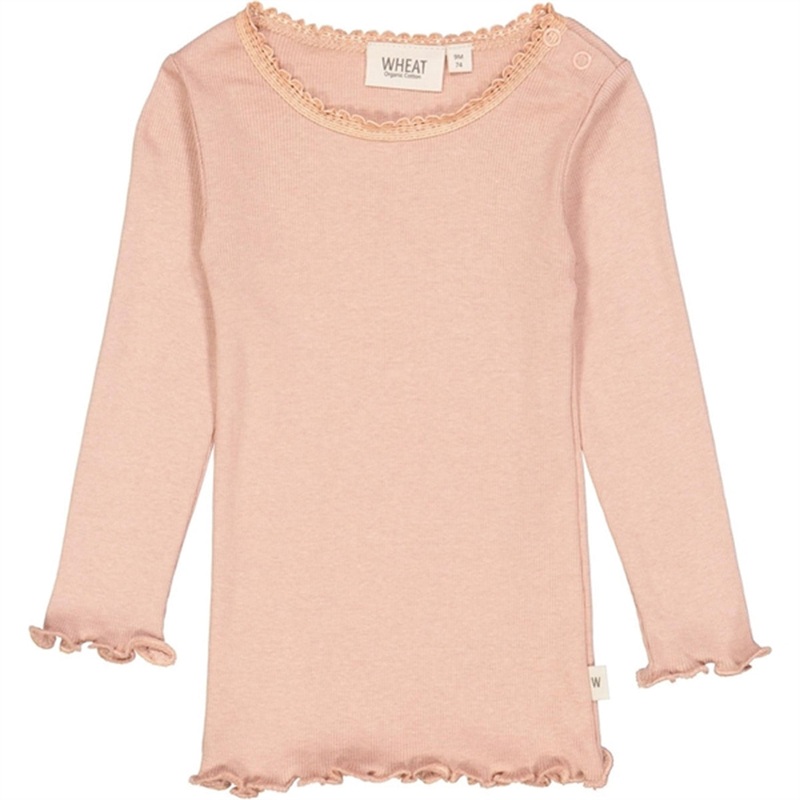 Wheat Rose Dawn Rib Lace Blouse