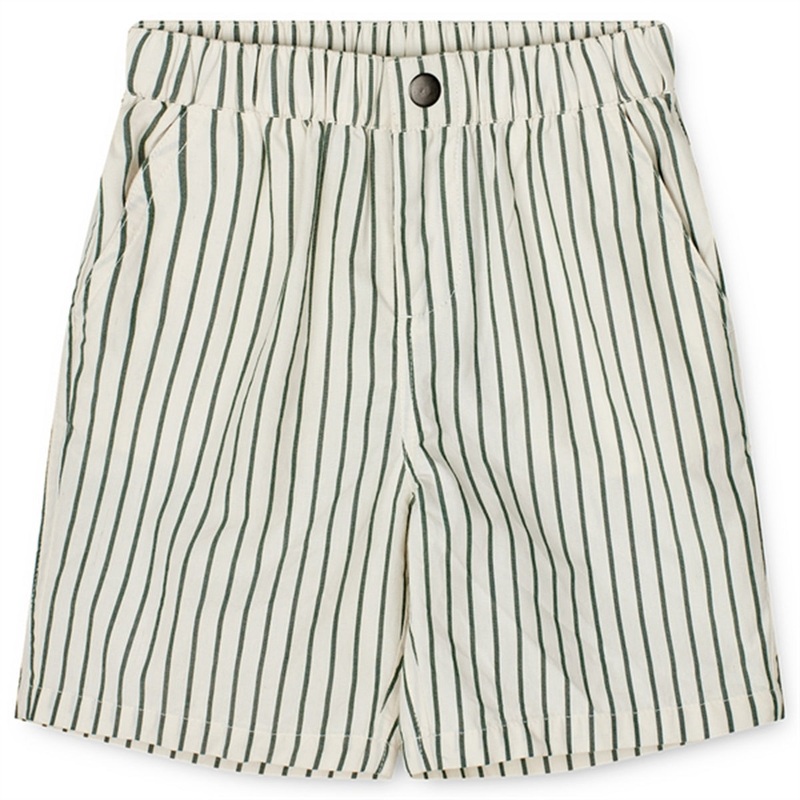 Liewood Monori Y\/D Stripe Shorts Y\/D Stripes Garden Green\/Creme De La Creme