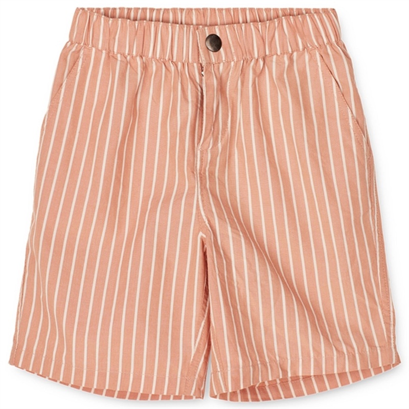 Liewood Monori Y\/D Stripe Shorts Y\/D Stripes Tuscany Rose\/Creme De La Creme