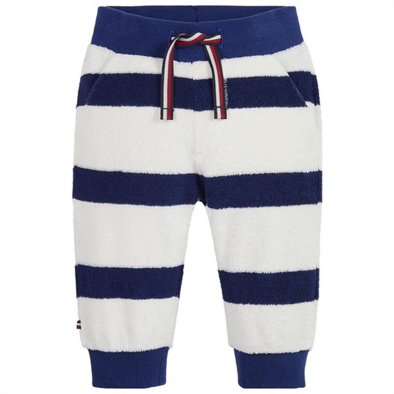 Tommy Hilfiger Baby Striped Towelling Sweatpants Pilot Blue \/ Ancient White Stripe